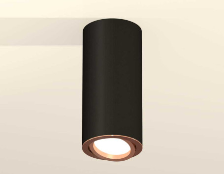 Комплект накладного светильника Ambrella light Techno Spot XS7443005 SBK/PPG черный песок/золото розовое полированное (C7443, N7005)