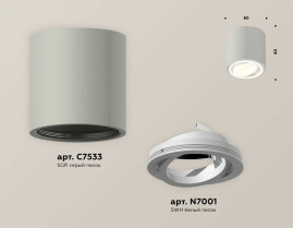 Комплект накладного светильника Ambrella light Techno Spot XS7533001 SGR/SWH серый песок/белый песок (C7533, N7001)