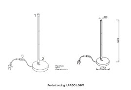 Настольная лампа Crystal Lux Largo LG9W BLACK