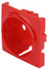 Лицевая панель ЭРА розетки красный 12-6301-23 Б0052668