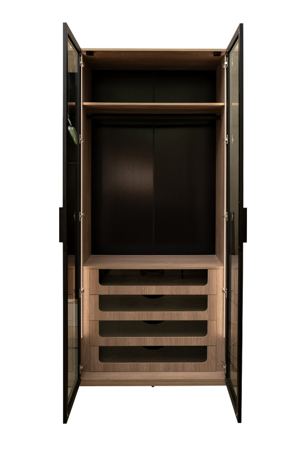 Шкаф Alto двухдверный с выдвижными ящиками цвет дуб