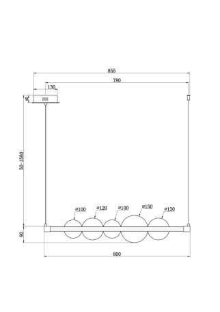 Подвесной светодиодный светильник Freya Glaze FR5396PL-L11BS