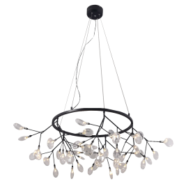 Подвесная светодиодная люстра Crystal Lux Evita SP45 D BLack/Transparent