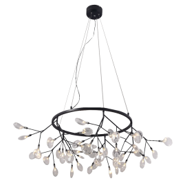 Подвесная светодиодная люстра Crystal Lux Evita SP45 D BLack/Transparent