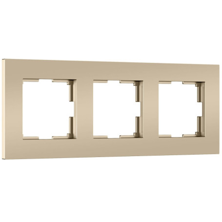 Рамка на 3 поста Slab шампань софт W0032911 a071625