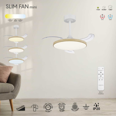 Люстра-вентилятор Mantra SLIM FAN mini 9009