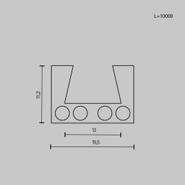Шинопровод Maytoni Technical Busbar trunkings Elasity TRX160-1110B