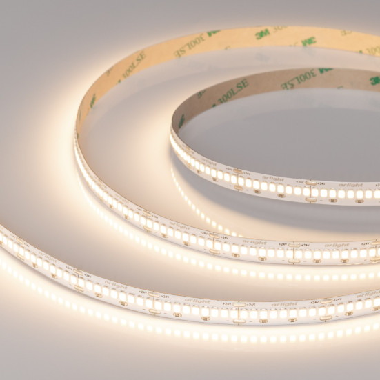 Светодиодная лента ULTRA-A288-10mm 24V Warm3000 (17 W/m, IP20, 5m) Arlight 054931