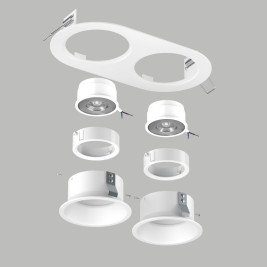Комплект со светильником Lightstar Domino Round (214656+214606+214606+214006+214006) D6560606WMOD