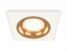 Комплект встраиваемого светильника Ambrella light Techno Spot XC7631005 SWH/PYG белый песок/золото желтое полированное (C7631, N7014)