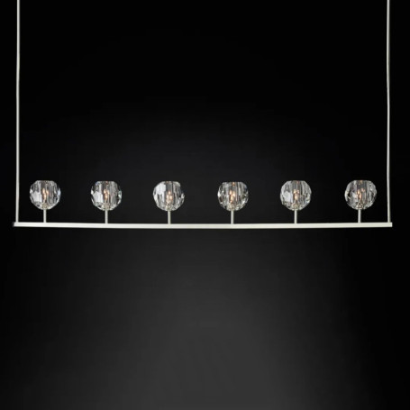 Подвесная люстра Imperium Loft Rh Boule De Cristal Linear Chandelier 6 Nickel 240203-22