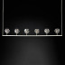 Подвесная люстра Imperium Loft Rh Boule De Cristal Linear Chandelier 6 Nickel 240203-22