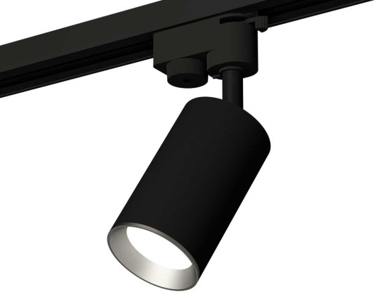 Комплект трекового светильника Ambrella light Track System XT6323004 SBK/PSL черный песок/серебро полированное (A2521, C6323, N6104)