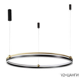 Подвесной светодиодный светильник Crystal Lux Fernando SP88W Led Black/Gold