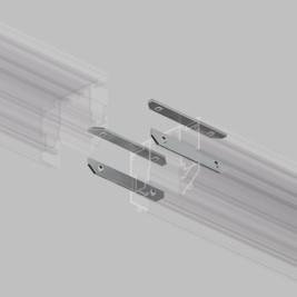 Комплект прямых соединителей для закладного профиля TR3040-AL Denkirs Smart One (4 шт.) TR3043-AL