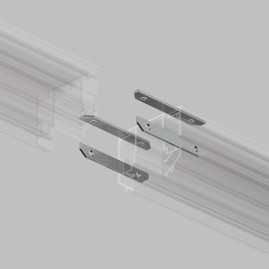 Комплект прямых соединителей для закладного профиля TR3040-AL Denkirs Smart One (4 шт.) TR3043-AL