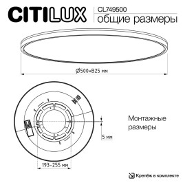 Потолочный светильник Citilux NORMA CL749500