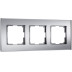 Рамка на 3 поста Werkel Senso серебряный стекло soft-touch W0033106 4690389200427