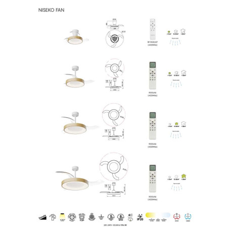 Люстра-вентилятор Mantra NISEKO FAN L 9057