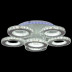 Потолочная светодиодная люстра Reluce 03900-0.3-5+1A WH+CR (RGB)