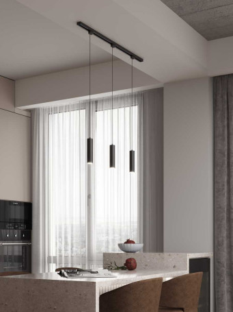 Накладная однофазная трековая система Hesby Lighting Skylite №12 со светильниками HSBL_kompl_S012_NI1B3K