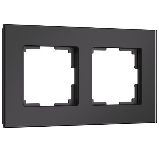 Рамка Werkel Senso на 2 поста черный, стекло soft-touch W0023108 4690389200373
