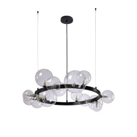 Подвесная люстра Crystal Lux Agata SP15 V2 Black/Transparente