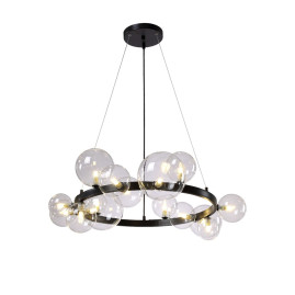 Подвесная люстра Crystal Lux Agata SP15 V2 Black/Transparente