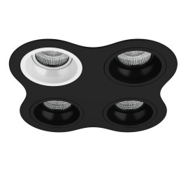 Комплект из светильников и рамки Lightstar Domino Round (214647+214606+214607+214607+214607) D64706070707
