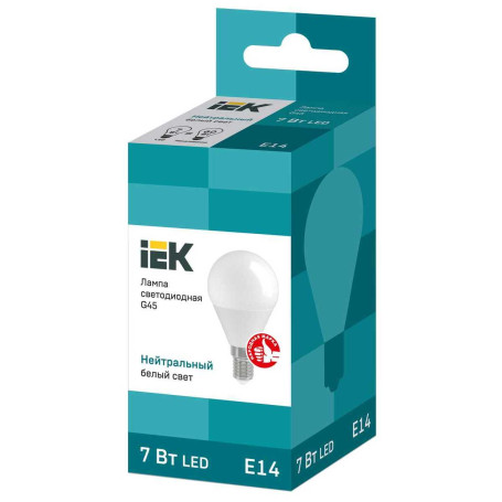 Лампа светодиодная IEK G4 7W 4000K матовая LLE-G45-7-230-40-E14