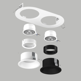 Комплект со светильником Lightstar Domino Round (214656+214606+214607+214006+214007) D6560607WBMOD