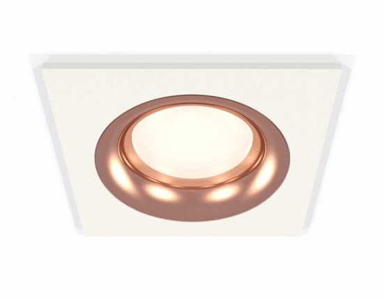Комплект встраиваемого светильника Ambrella light Techno Spot XC7631006 SWH/PPG белый песок/золото розовое полированное (C7631, N7015)