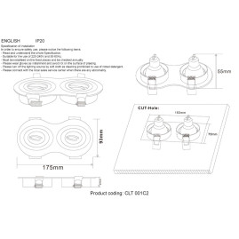 Встраиваемый светильник Crystal Lux CLT 001С2 BL
