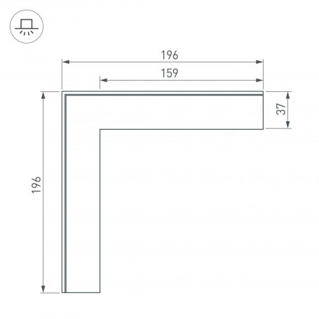 Коннектор L-образный внешний Arlight SL-Linia32-Fantom 030096