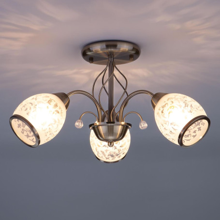 Подвесная люстра Eurosvet 30026/3 античная бронза