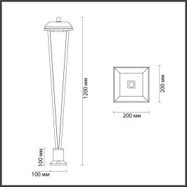 Уличный светодиодный светильник Odeon Light Nature Bearitz 6655/12GA