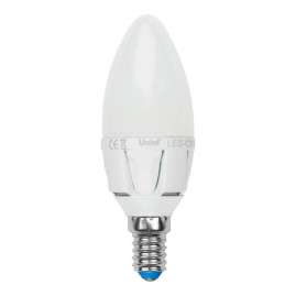 Лампа светодиодная Uniel E14 7W 4000K матовая LED-C37 7W/NW/E14/FR PLP01WH UL-00002411
