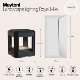 Ландшафтный светодиодный светильник Maytoni Royal Mile O019FL-L13GR3K