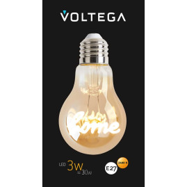 Лампа светодиодная филаментная Voltega 271 E27 3W 2400K желтая 8581
