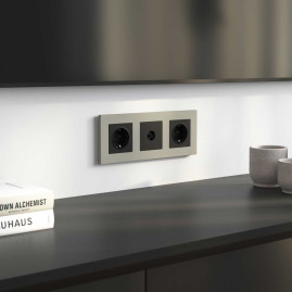 Рамка на 3 поста Werkel Slab дымчатый софт W0032917 a071626