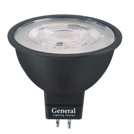 Лампа General GLDEN-MR16-8-230-GU5.3-3000 Черная Dif 60
