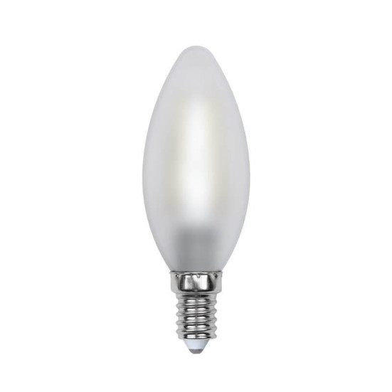 Лампа светодиодная филаментная Uniel E14 6W 3000K матовая LED-C35-6W/WW/E14/FR PLS02WH UL-00000305