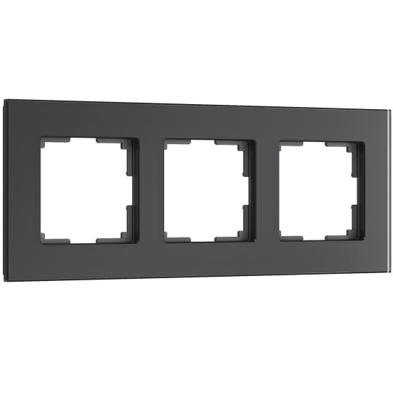 Рамка Werkel Senso на 3 поста черный, стекло soft-touch W0033108 4690389200434
