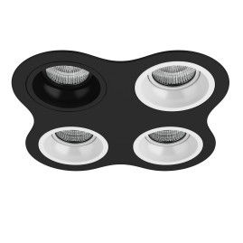 Комплект из светильников и рамки Lightstar Domino Round (214647+214607+214606+214606+214606) D64707060606