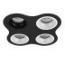 Комплект из светильников и рамки Lightstar Domino Round (214647+214607+214606+214606+214606) D64707060606