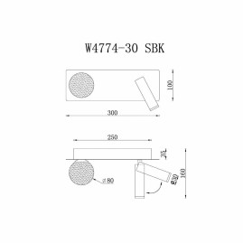 Настенный светильник iLedex Telescope W4774-30 SBK