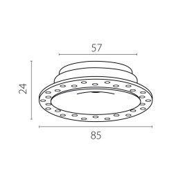 Рамка скрытого монтажа вогнутая д/светильников 0741х6 Spira Lightstar 074106-01