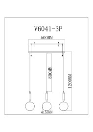 Светильник подвесной Moderli Scrumbel V11566-3P