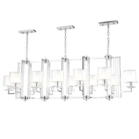 Подвесная люстра Crystal Lux Nicolas SP12 L1600 Nickel/White