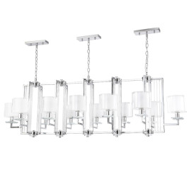 Подвесная люстра Crystal Lux Nicolas SP12 L1600 Nickel/White